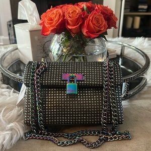 NWT! Kurt Geiger Rhinestone and Iridescent Handbag/Shoulder Bag